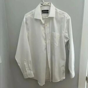 16.5” white button up dress shirt Belk’s Forsyth of Canada
